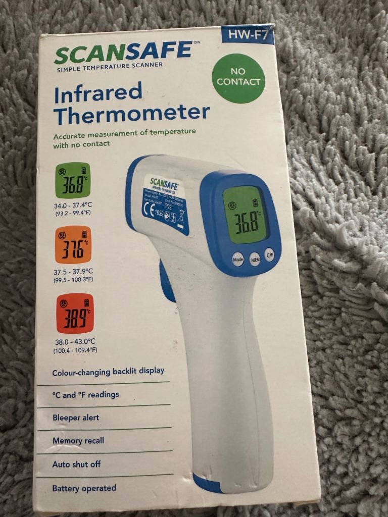 Scan safe infrared thermometer