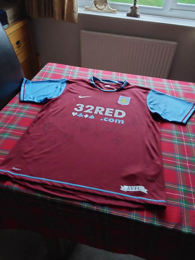 Aston Villa signed football shirt 