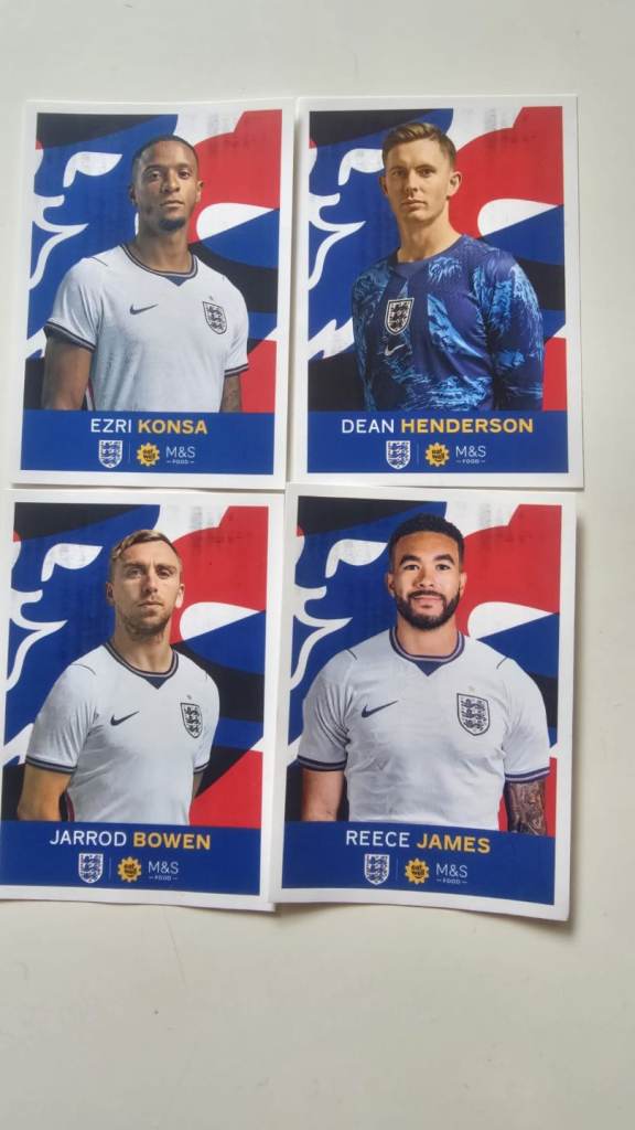 England M&S Football Collector Cards - New