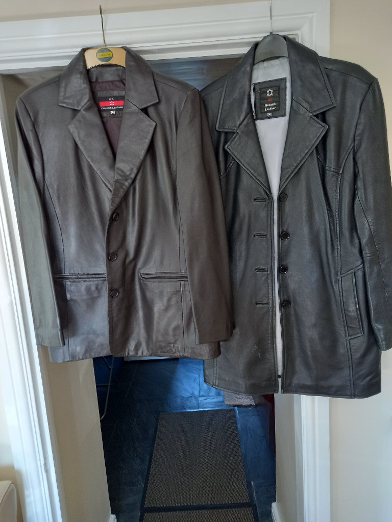 Two soft leather coats 