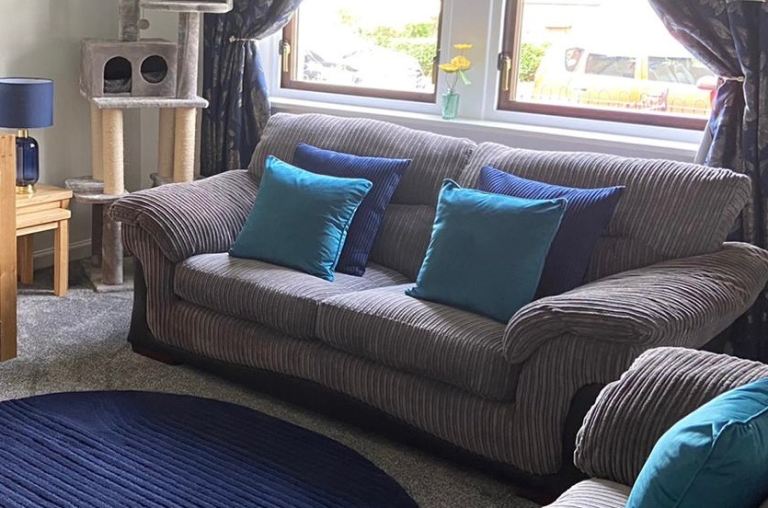 3 seater grey sofa 