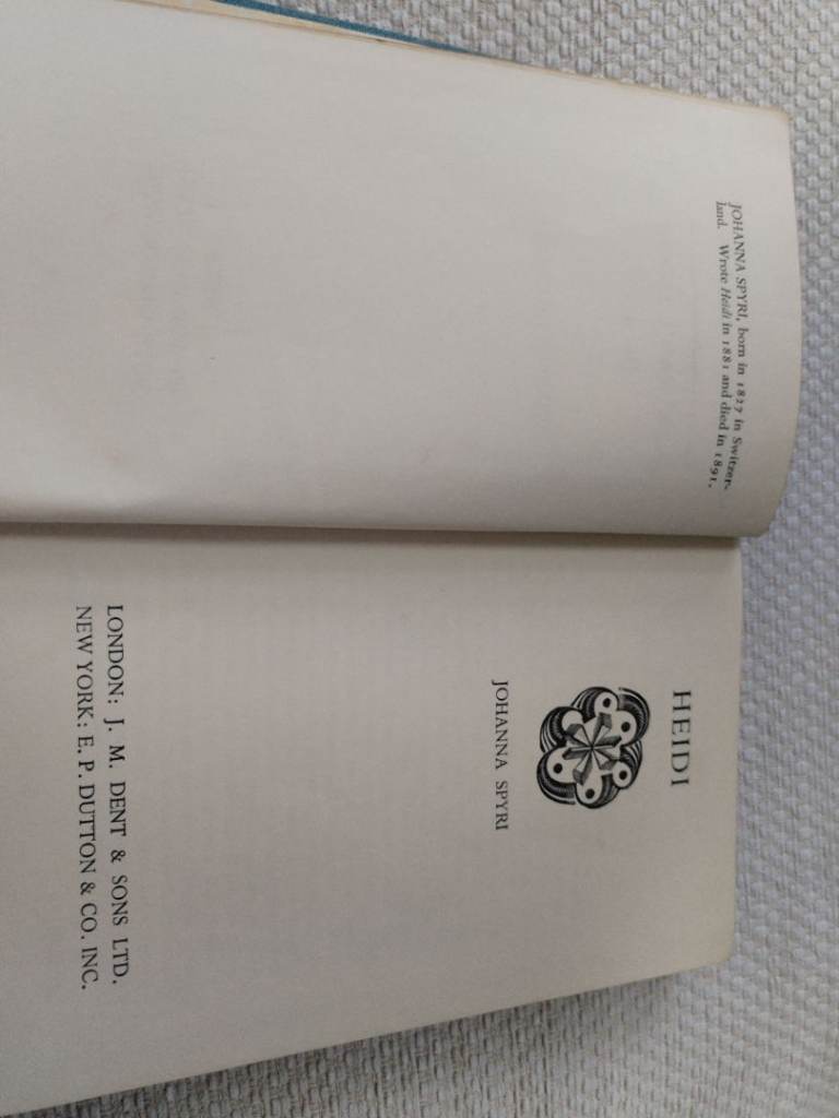 Vintage book Heidi 
