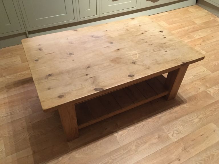 Large Solid Pine Coffee Table