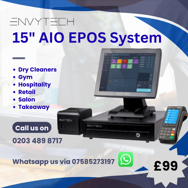 Full Touchscreen EPOS System for Hospitality POS Cash Register Till Bar Pub Cafe Restaurant Coffee