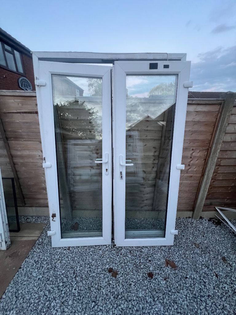 White UPVC French doors (Set3)