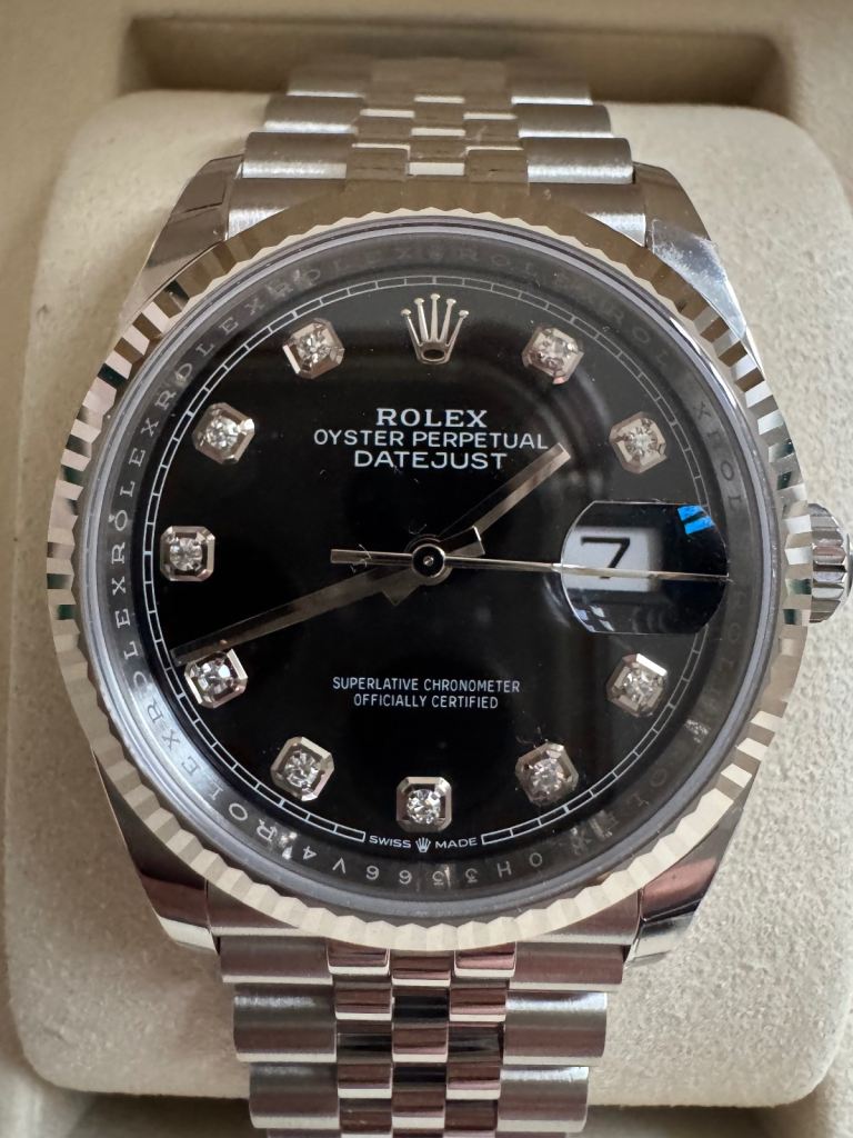 Rolex Datejust Oyster, 36 mm, Oystersteel and white gold