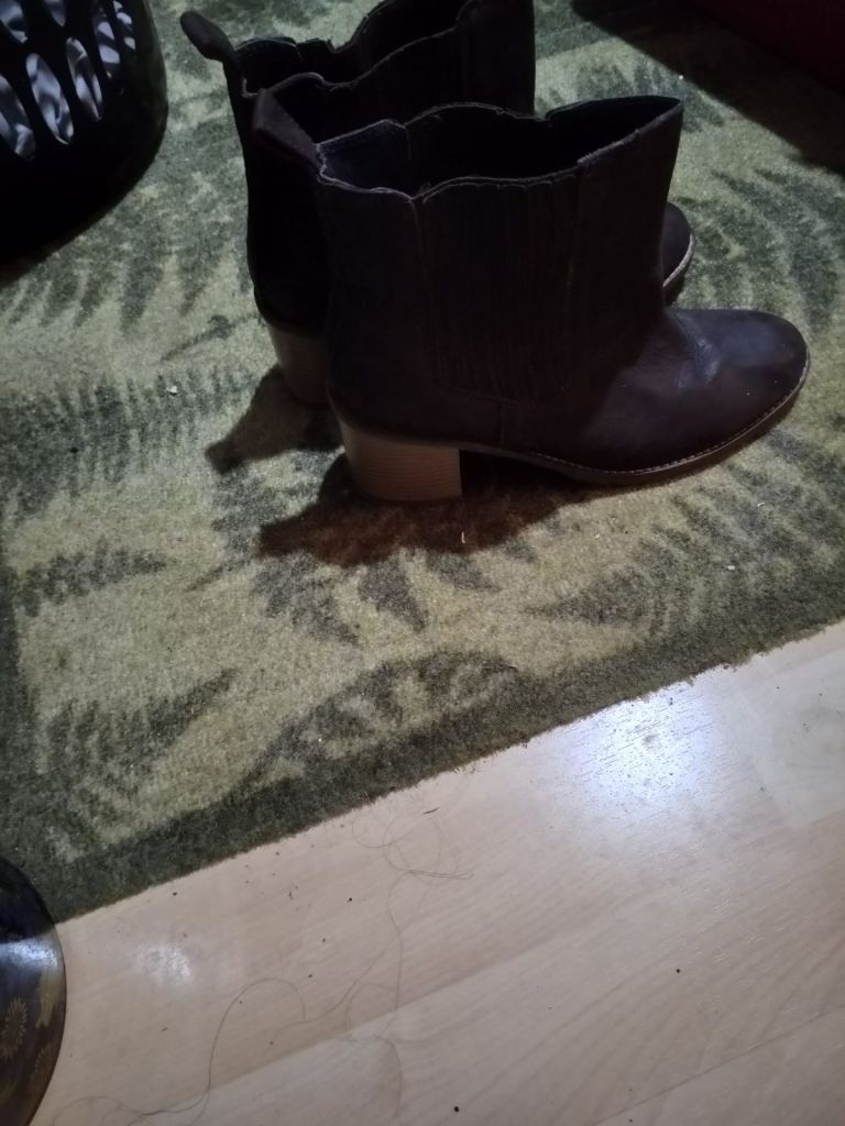 Dark Brown Suede Ankle Boots – Good Condition