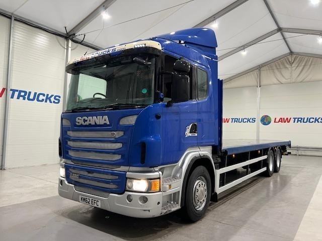 Scania G280 6x2 10 Tyre Rear Lift Sleeper Cab Flatbed
