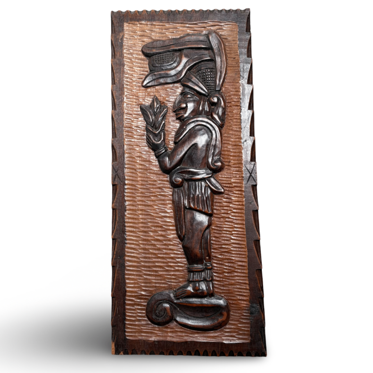Vintage Hand Carved Central American Wooden Panel Honduras Wall Art - Large
