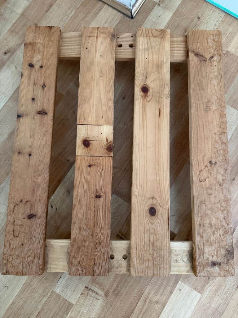 Handmade Wooden Pallet Platform for Garden or Home Projects