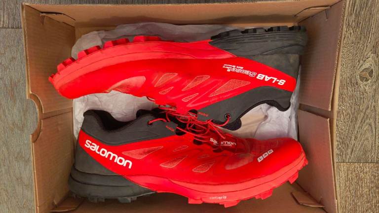 Salomon S-Lab Sense Ultra 5 SG Trail Runners - Red, UK 9.5