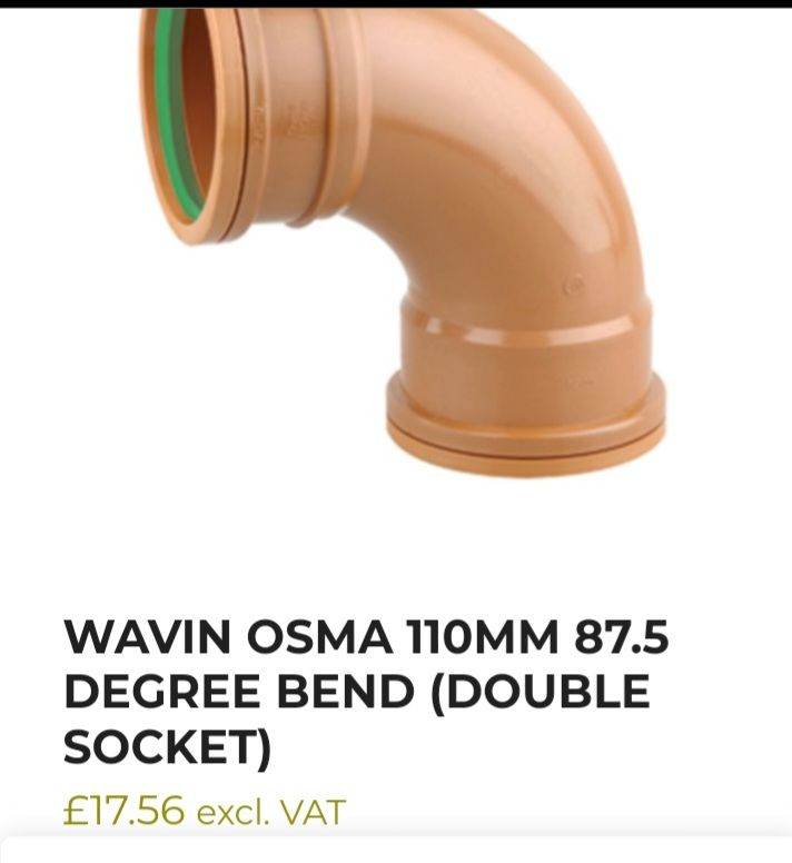 Osma 110mm drainage connectors 