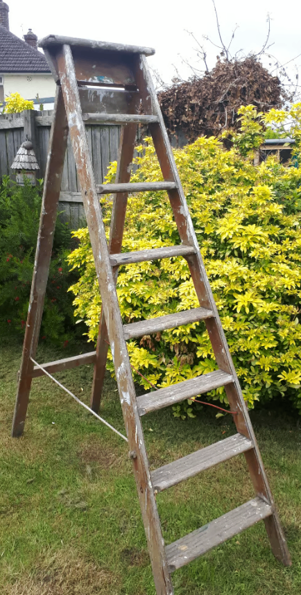 Wooden Step Ladder – Well Used, Still Functional