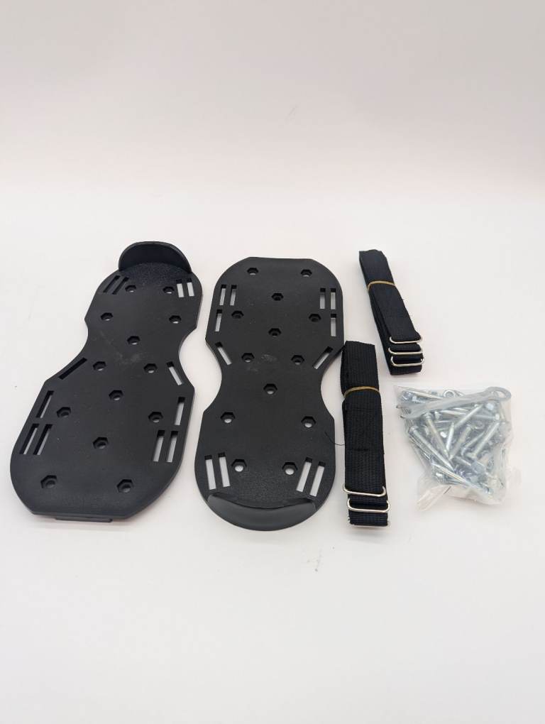 Lawn Aerator Shoes with Adjustable Straps & Metal Spikes – Garden Grass Aeration Sandals