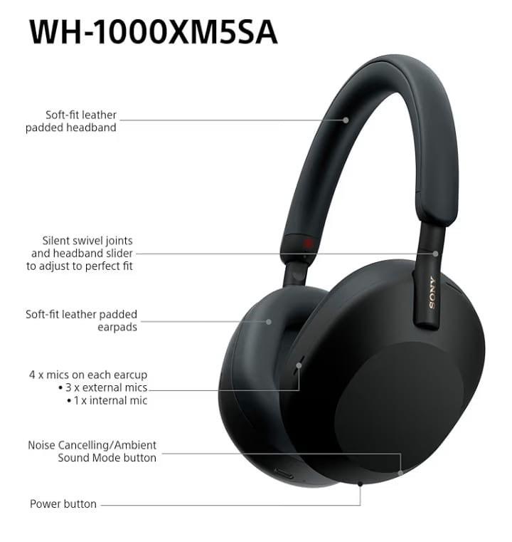 New Sony WH-1000XM5SA Headphones