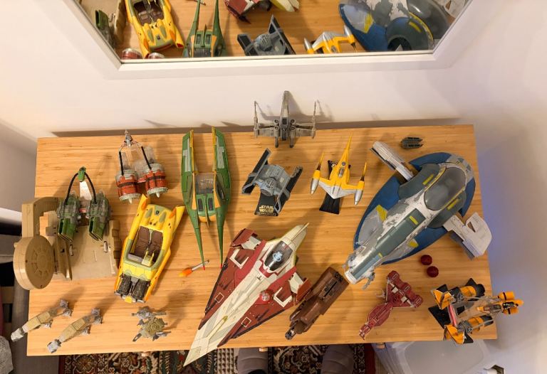 Big collection of Star Wars spaceships 