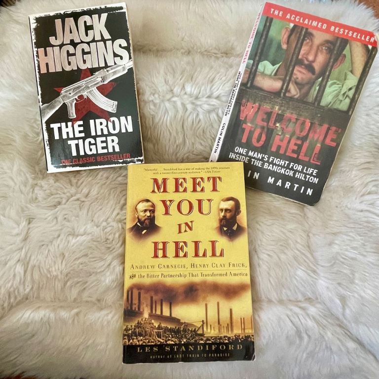 History Disaster Action Espionage 3 Books on War, Survival, Real Events, Fiction Paperback