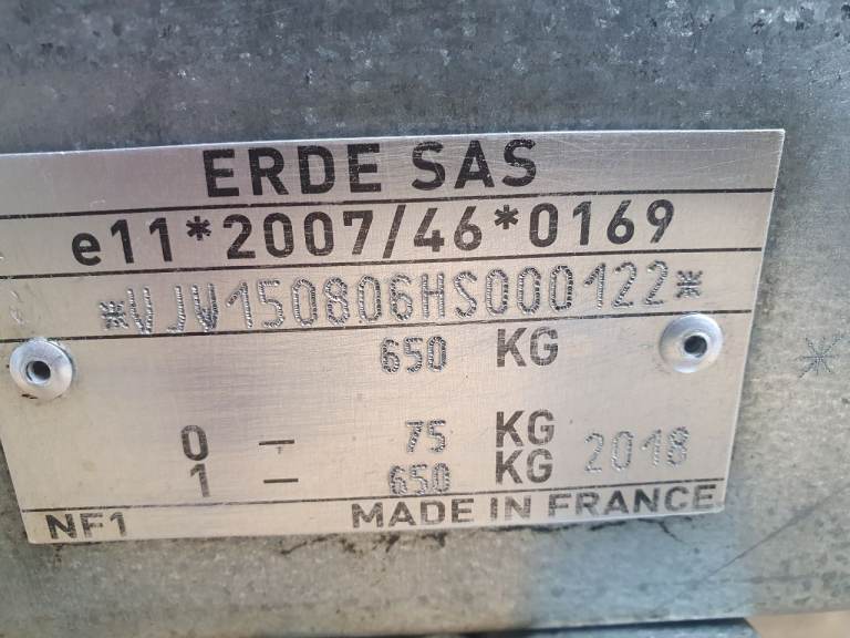 Erde First 150 Trailer with New high frame and cover 