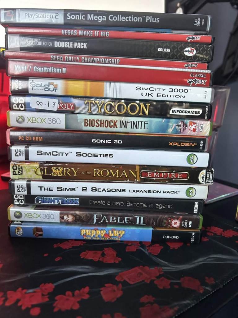 selection of retro games 