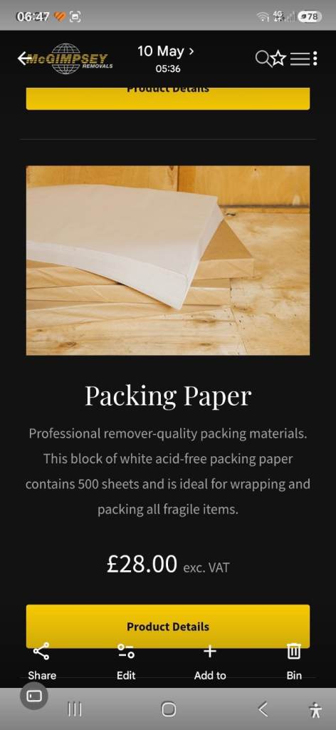 Packing Paper
