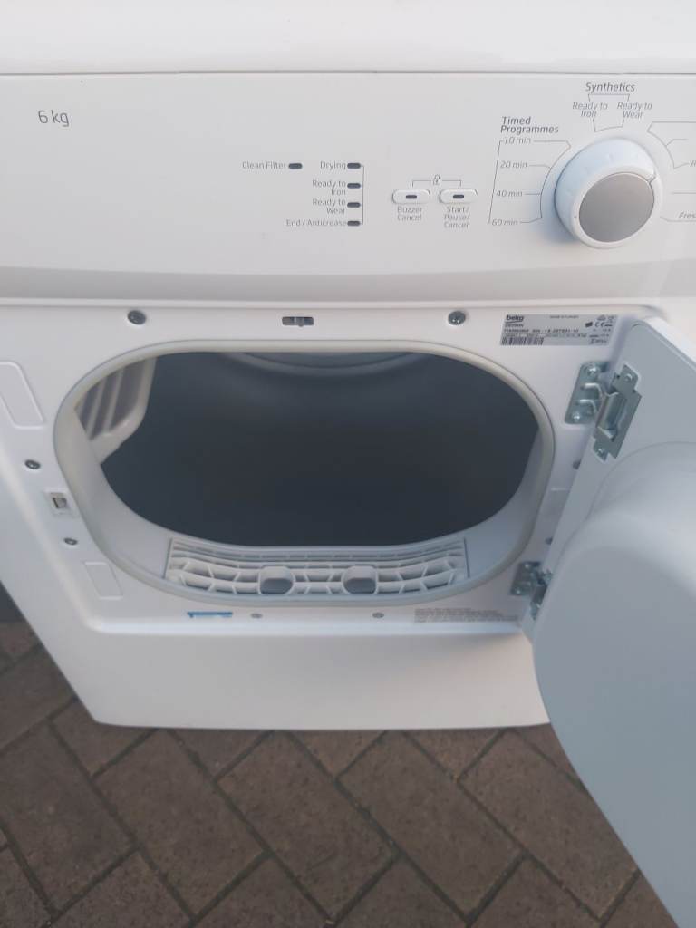 Beko white 6 kg vented dryer free delivery 