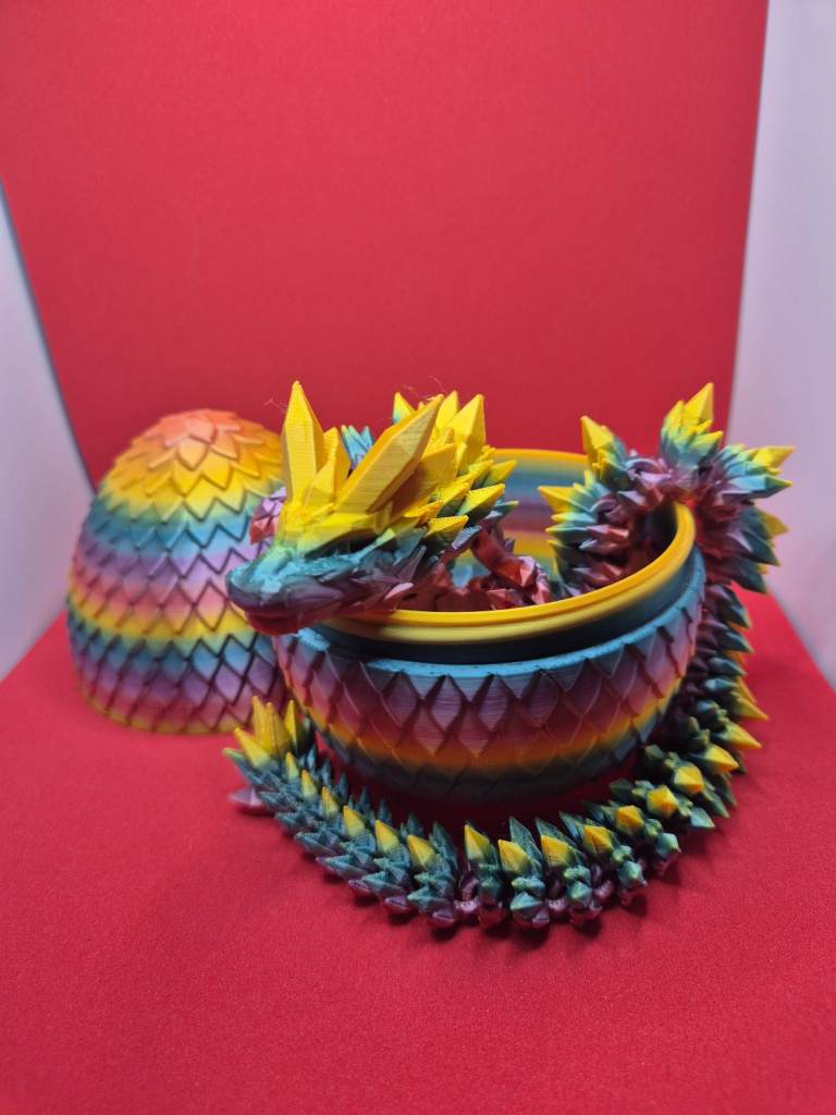 image for 3d printed dragon egg and dragon