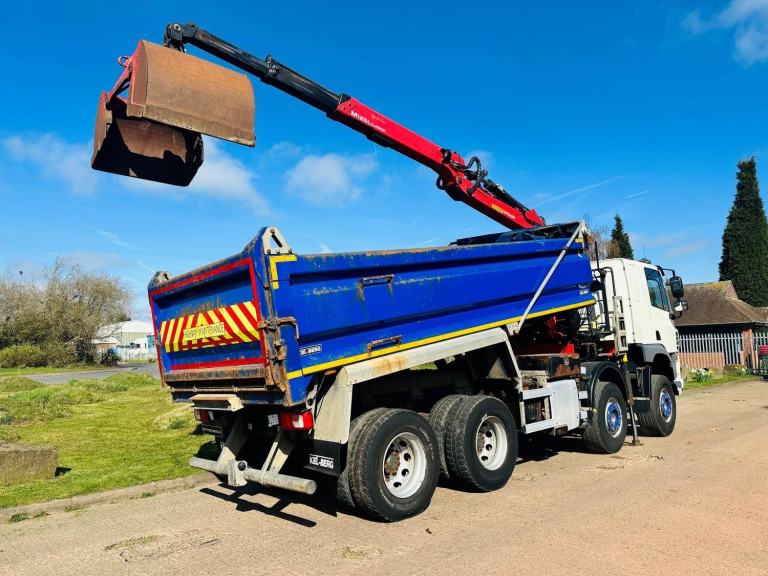 2019 DAF CF 450 8X4 TIPPER GRAB, EPSILON M125 CRANE, SLEEPER CAB