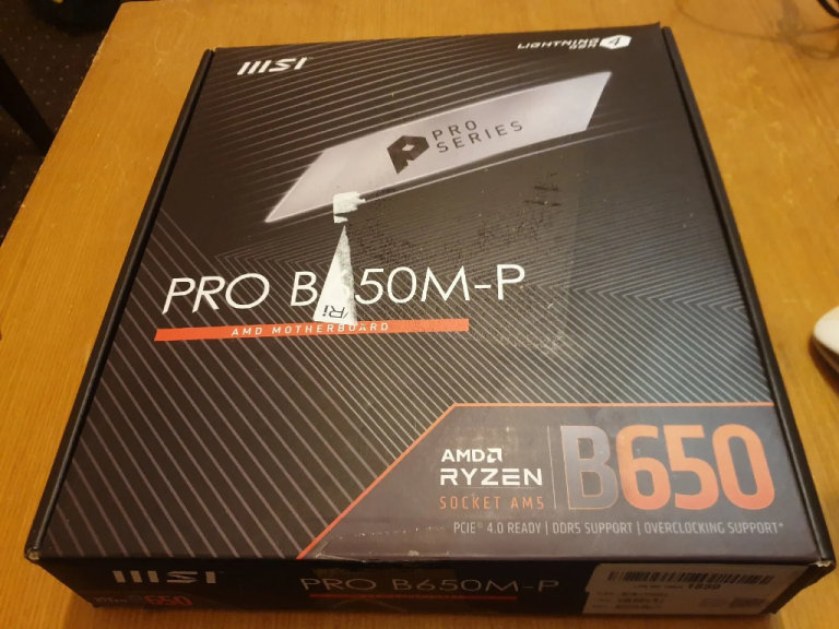 MSI B650M-P MOTHERBOARD ONLY WORKING FOR AMD RYZEN A FEW BENT PINS WITH NO EFFECT WORKING PERFECTLY