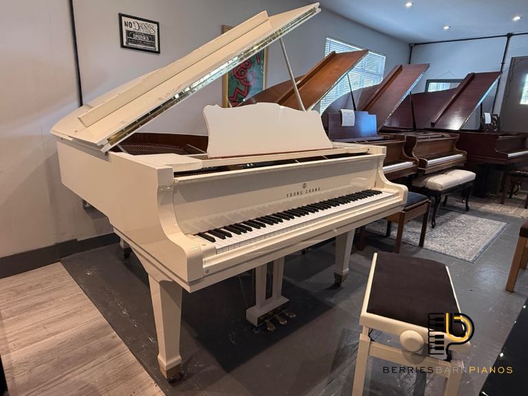 Young Chang G-185 (6 ft) Baby Grand Piano in Ivory White - Inc Delivery, Stool, Wty