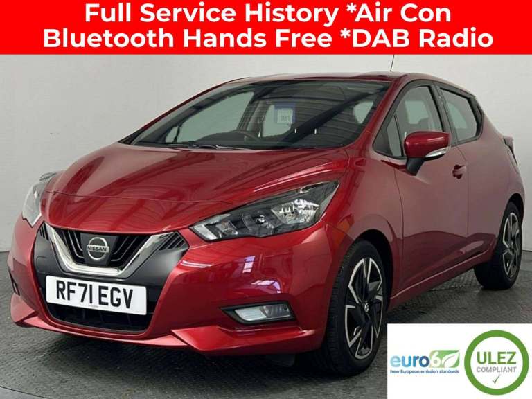 2022 Nissan Micra 1.0 IG-T 92 Acenta 5 Door Hatchback In Red - ULEZ HATCHBACK Petrol Manual