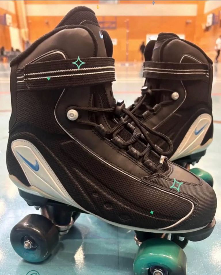 Nike Bauer N-Dorfins blue Quad roller skates UK6
