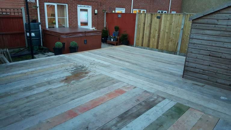 Used scaffolding boards.. 