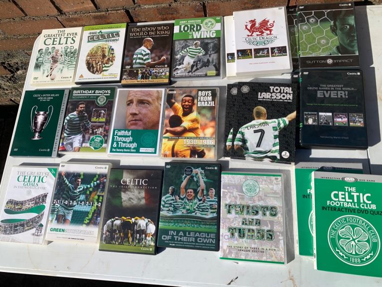 18 Glasgow Celtic dvds interactive game job lot or individual 