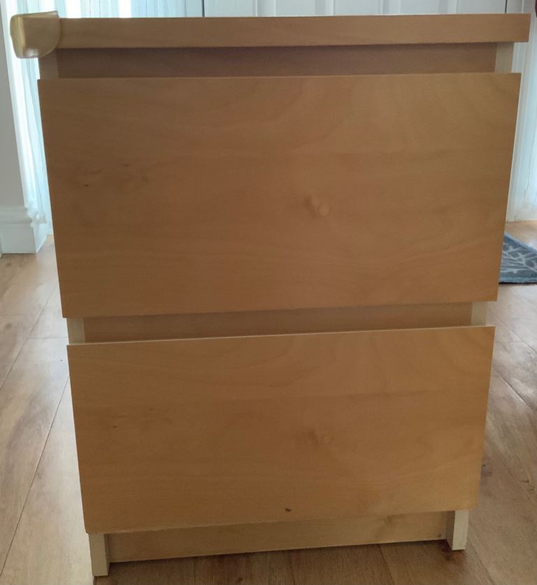 IKEA Malm Bedside Table/Small Two Drawer Chest 