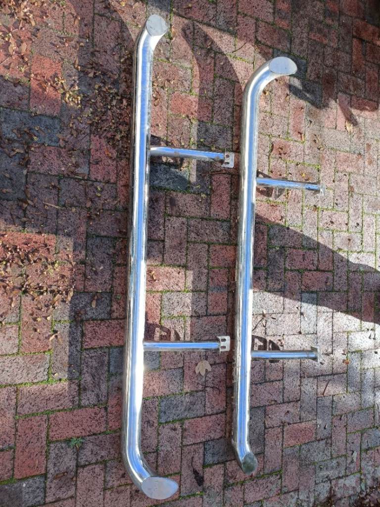 Range rover l322 side steps rails stainless steel 