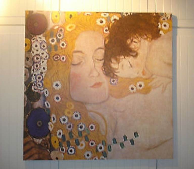 image for Gustav Klimt mother and child canvas