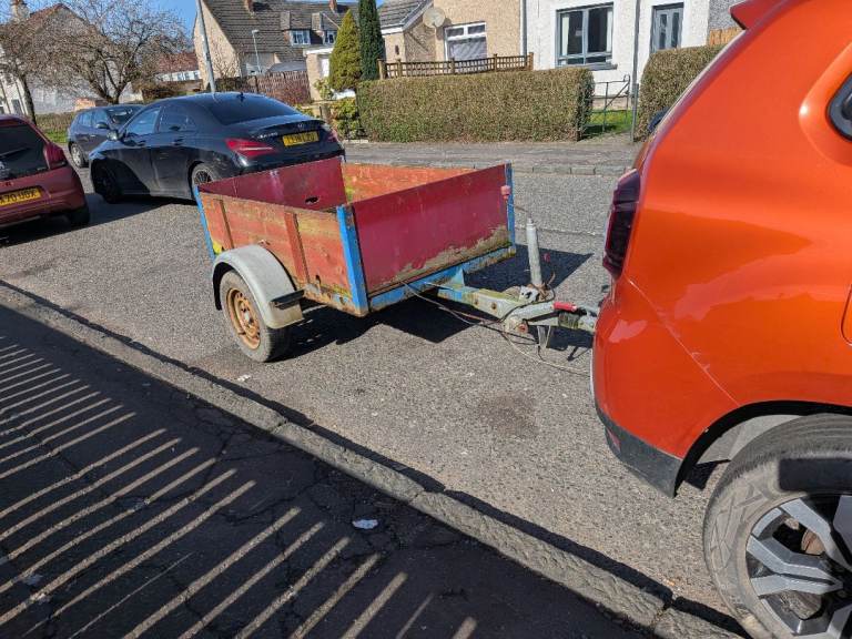 6x4 braked trailer box steel