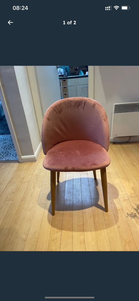 4x velvet chairs