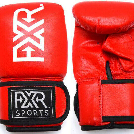 FXR SPORTS LEATHER BAG MITTS GLOVES BOXING MMA TRAINING MUAY THAI S-M-L-XL