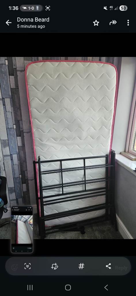 Single bed and mattresses 