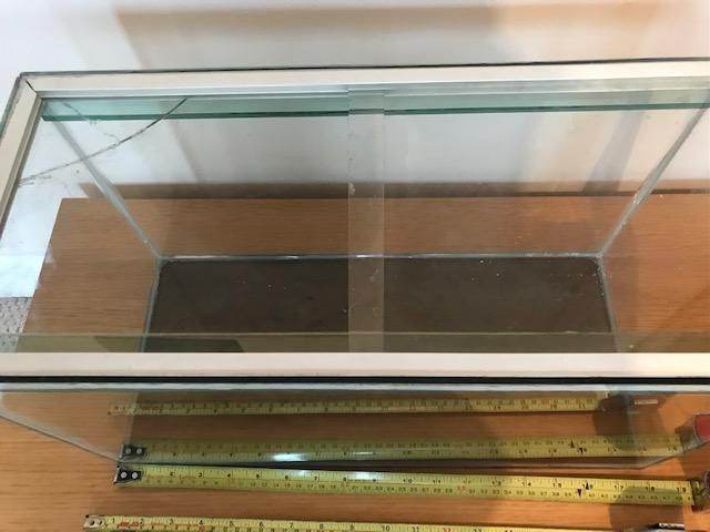 Vivarium/aquarium with artificial foliage