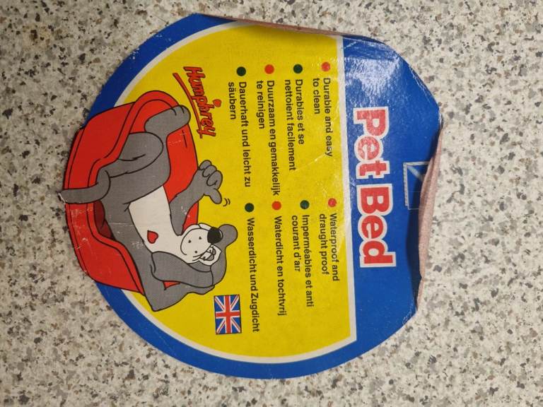 Hard plastic dog bed with cover 