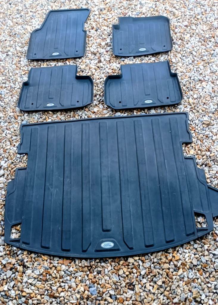 Full set of genuine Land Rover rubber mats for a Discovery Sport.