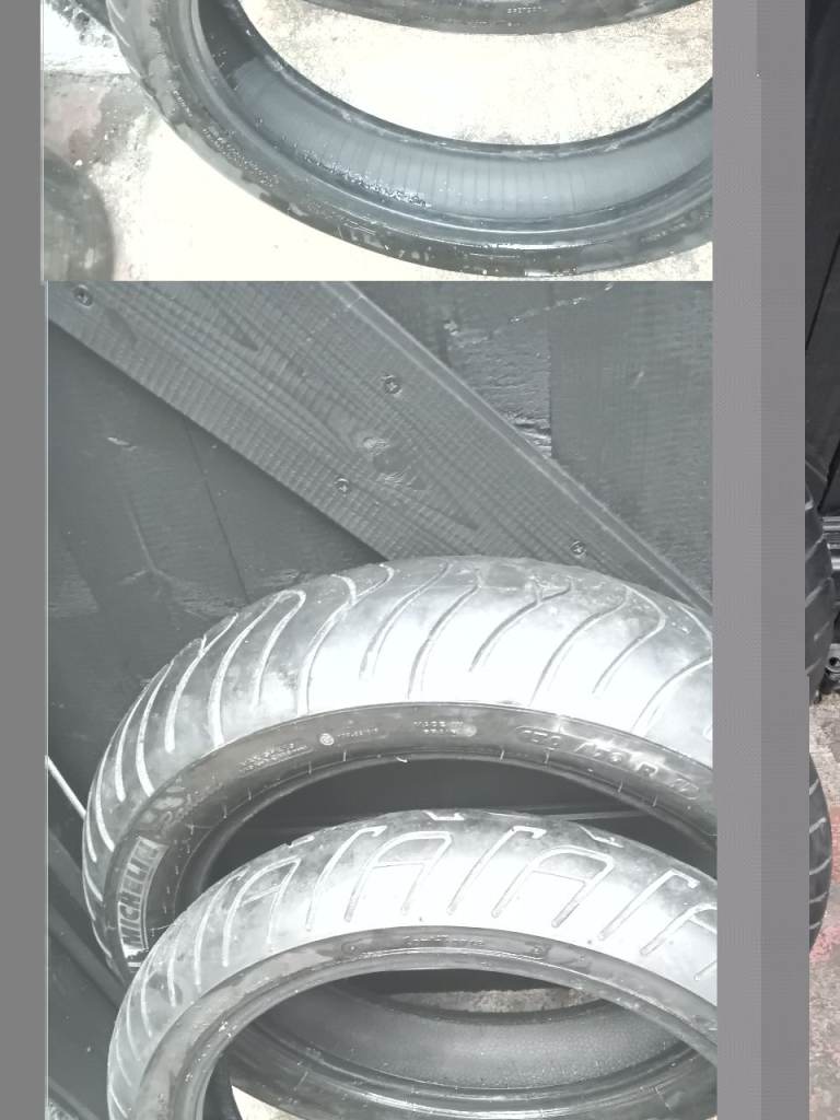 Motorcycle  used front and rear tyres 