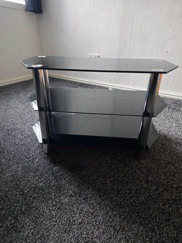 Glass TV stand