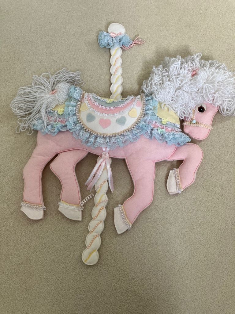 Fabric carousel wall hanging 