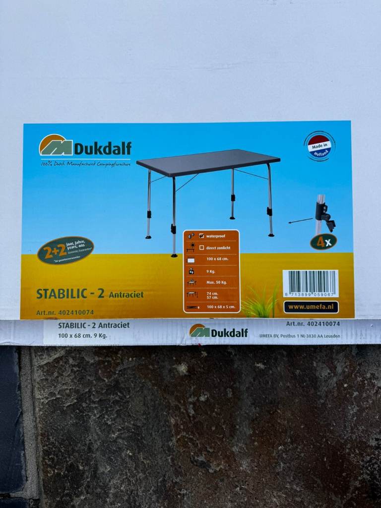 NEW !!! Dukdalf Motorhome/Caravan camping table NEW 100x68x5cm