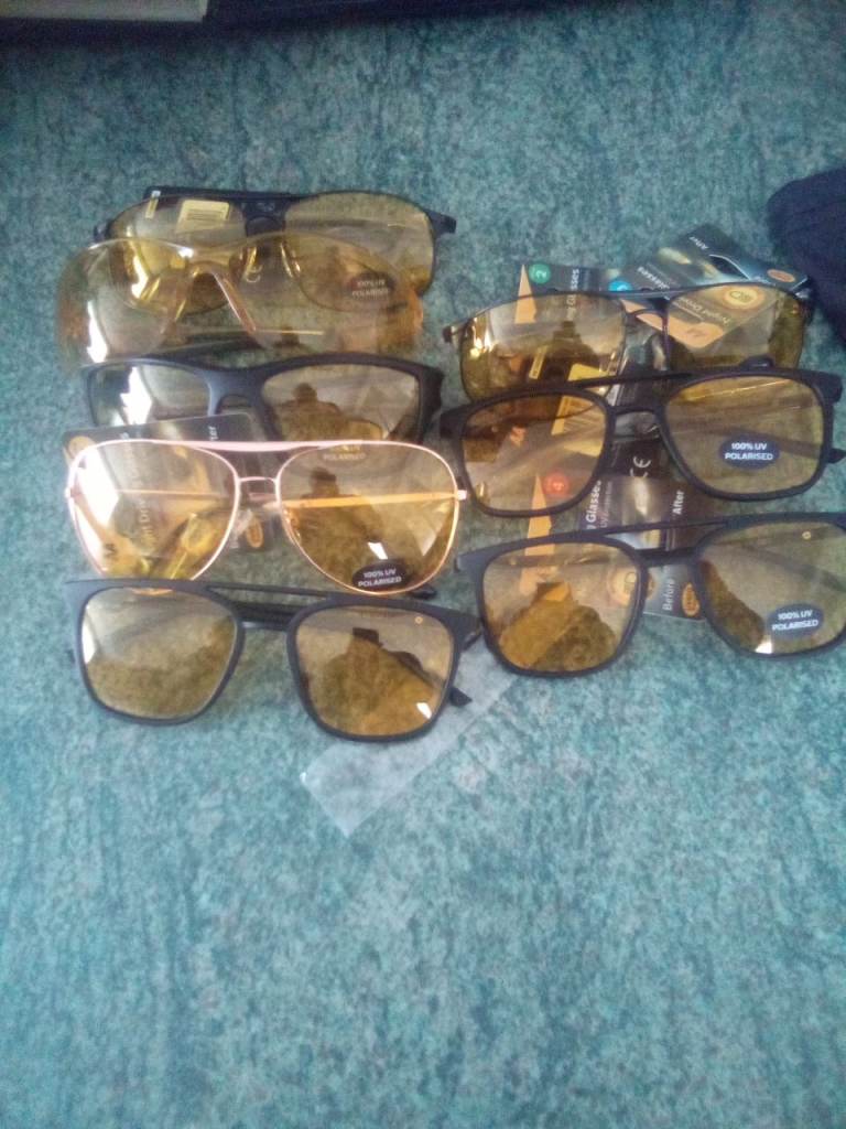 Job lot Unisex Driving Glasses with Yellow Tint – Brand New