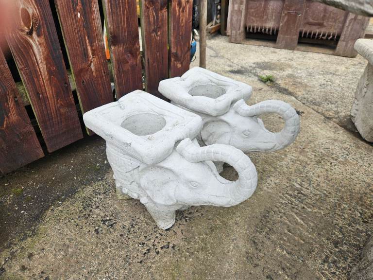 Concrete Elephant Garden Pots