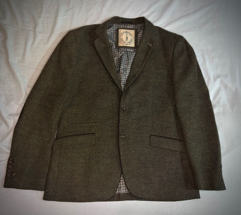 House of Cavani Green Tweed Blazer